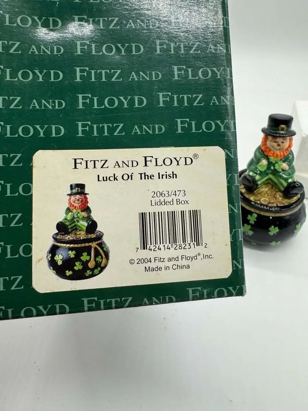Fitz And Floyd Luck Of The Irish Lidded Box